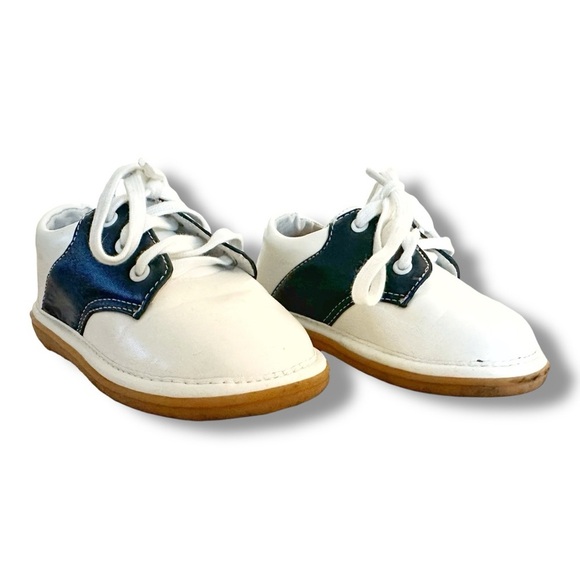 Wee Squeak | Rory Navy Saddle Oxford Shoe (9) - Picture 2 of 7